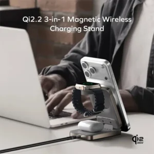 Momax 1-Charge Q.Port² Qi2 25W 3-in-1 Magnetic Wireless Charging Stand